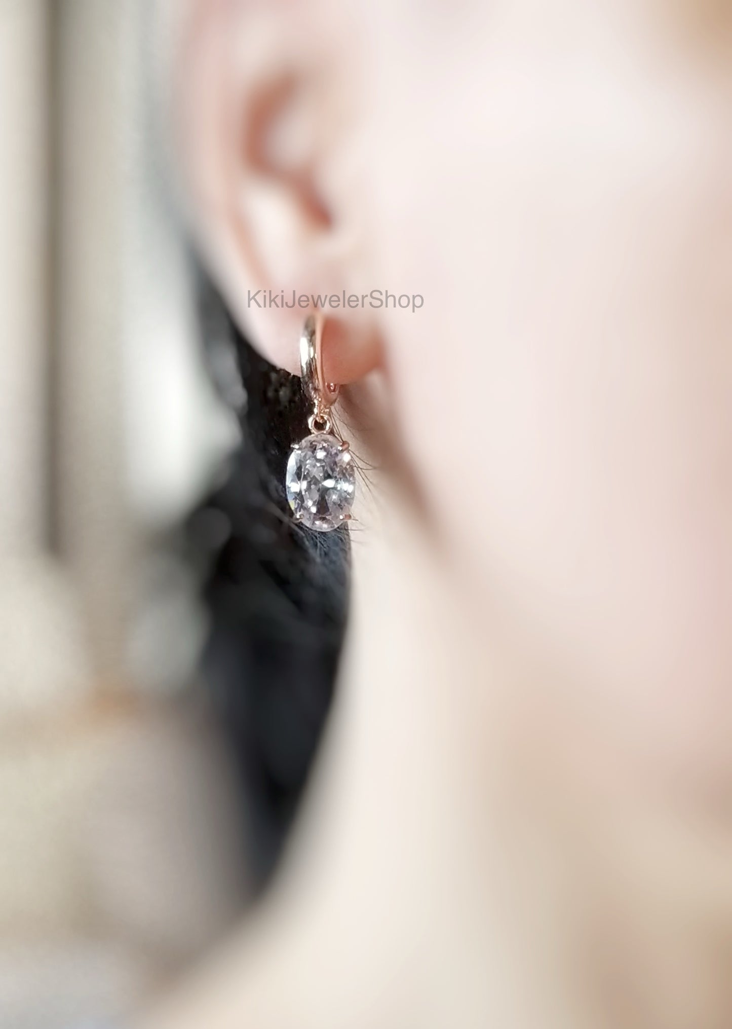 Large Cushion Cut Amethyst Dangle Earrings