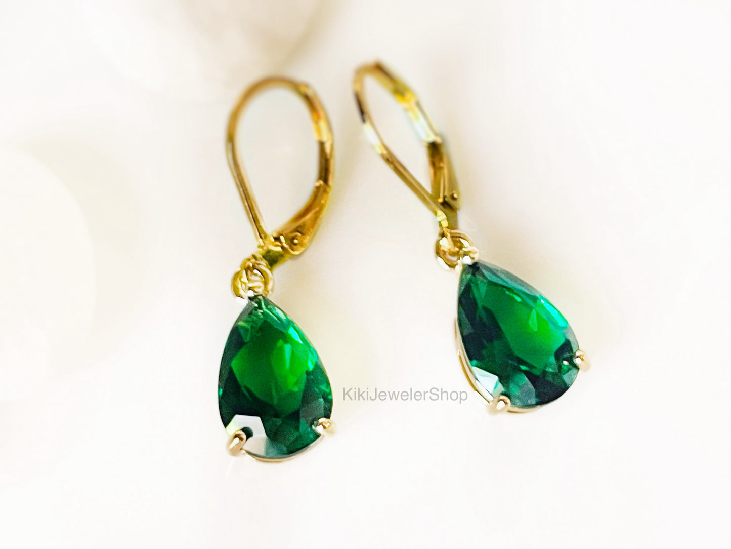 Small Teardrop Lilac Amethyst Dangle Earrings