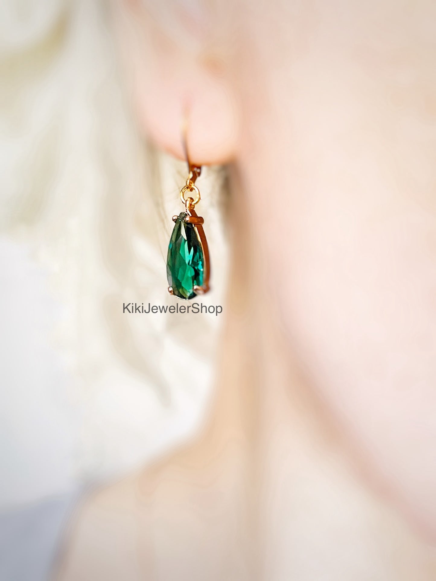 London Blue Topaz Elongated Teardrop Earrings