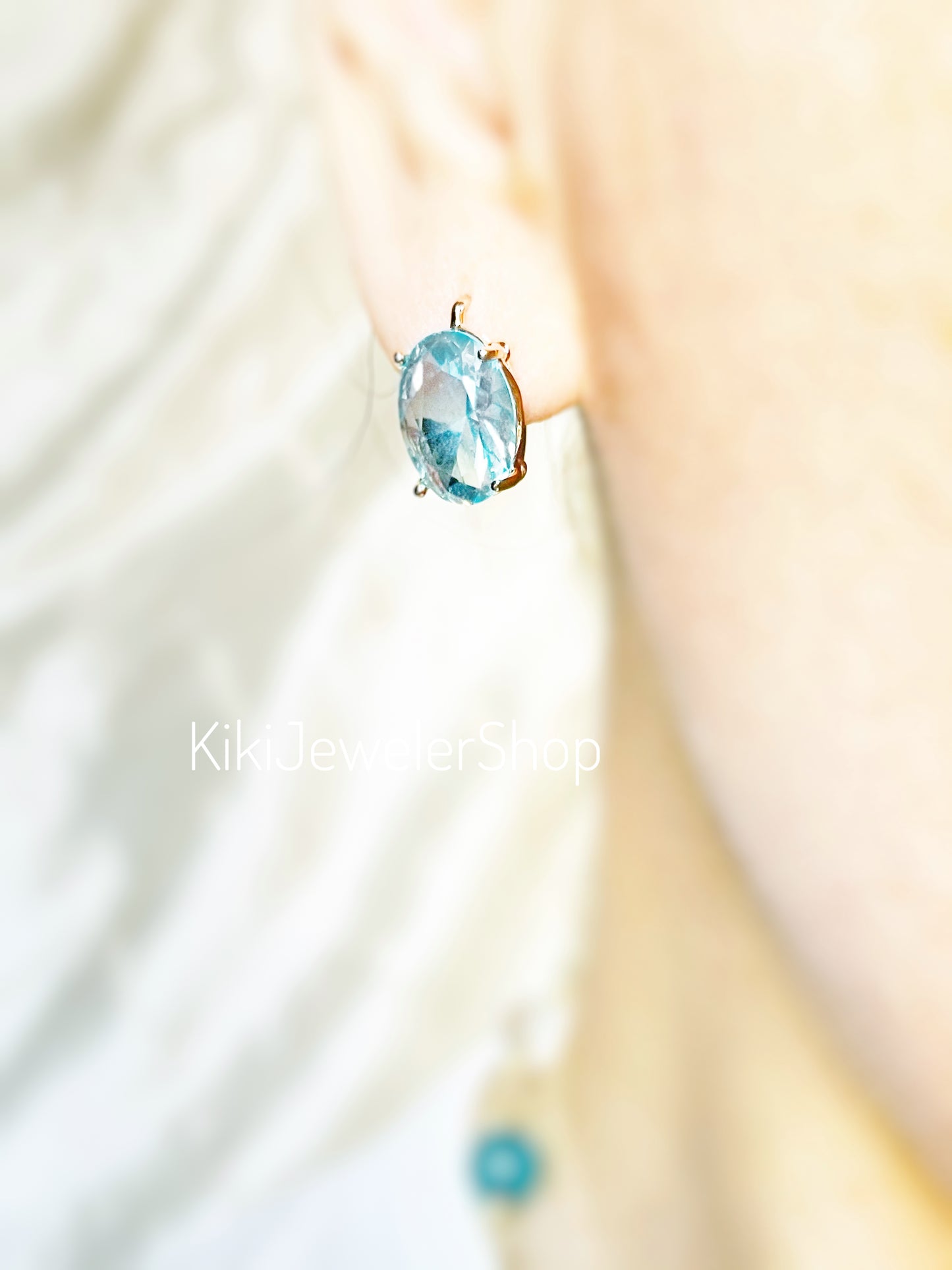 Boucles d'oreilles puces à fermoir à levier, ornées de pierres multicolores à facettes, style coussin, cadeau pour elle, cadeau pour maman, boucles d'oreilles tendance