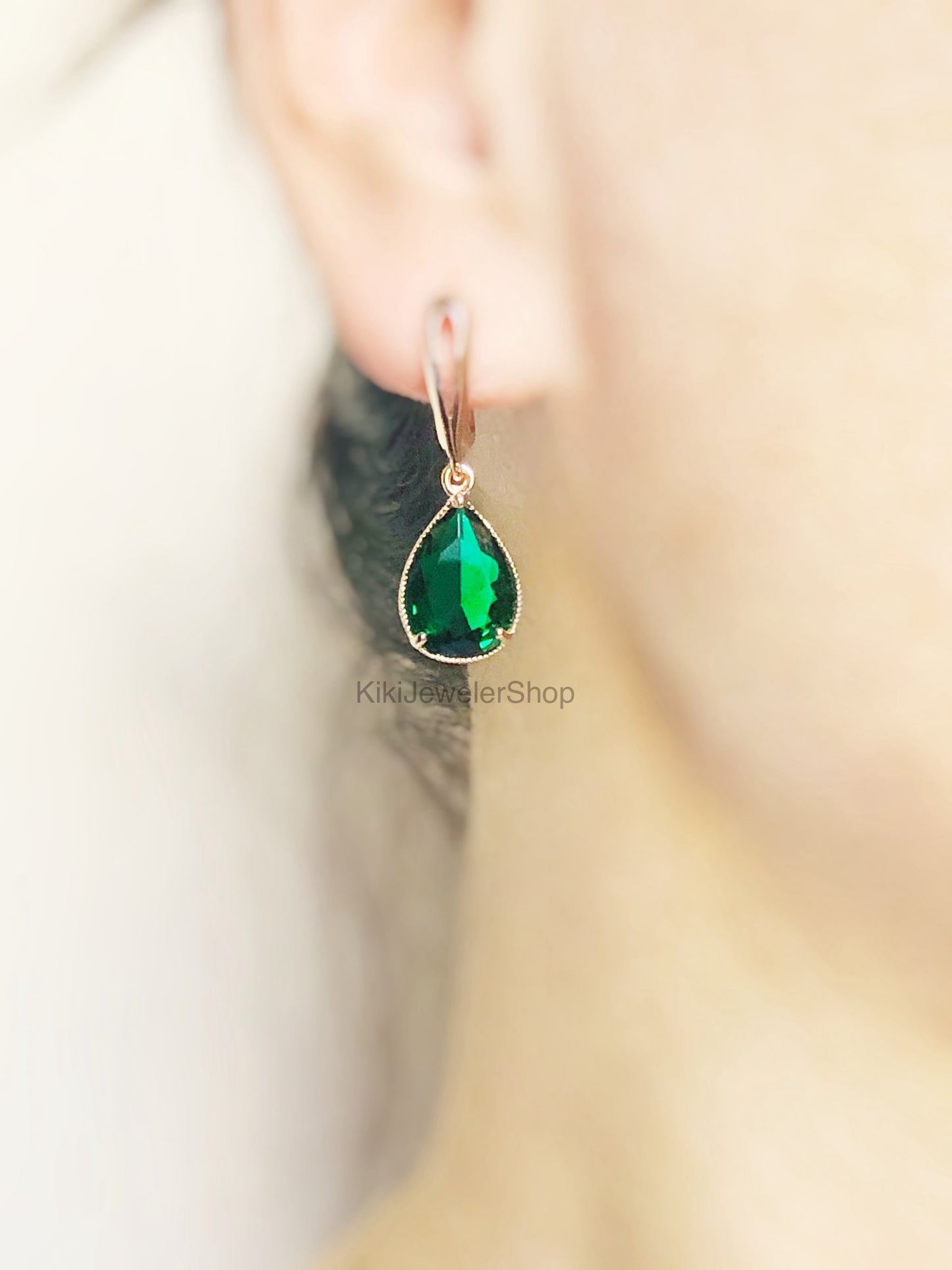 Large Peridot Teardrop Earrings