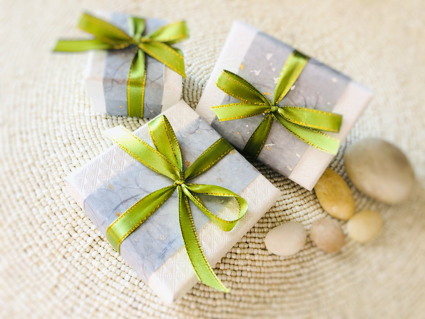 Peridot+White Sapphire Snowflake Flower Studs