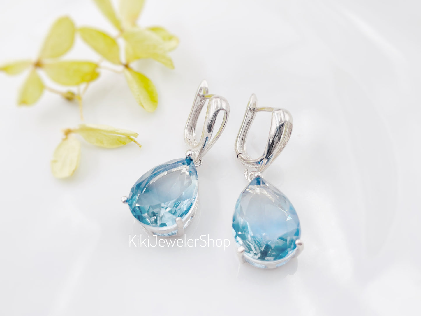 Large bicolor imperial topaz dangles RG