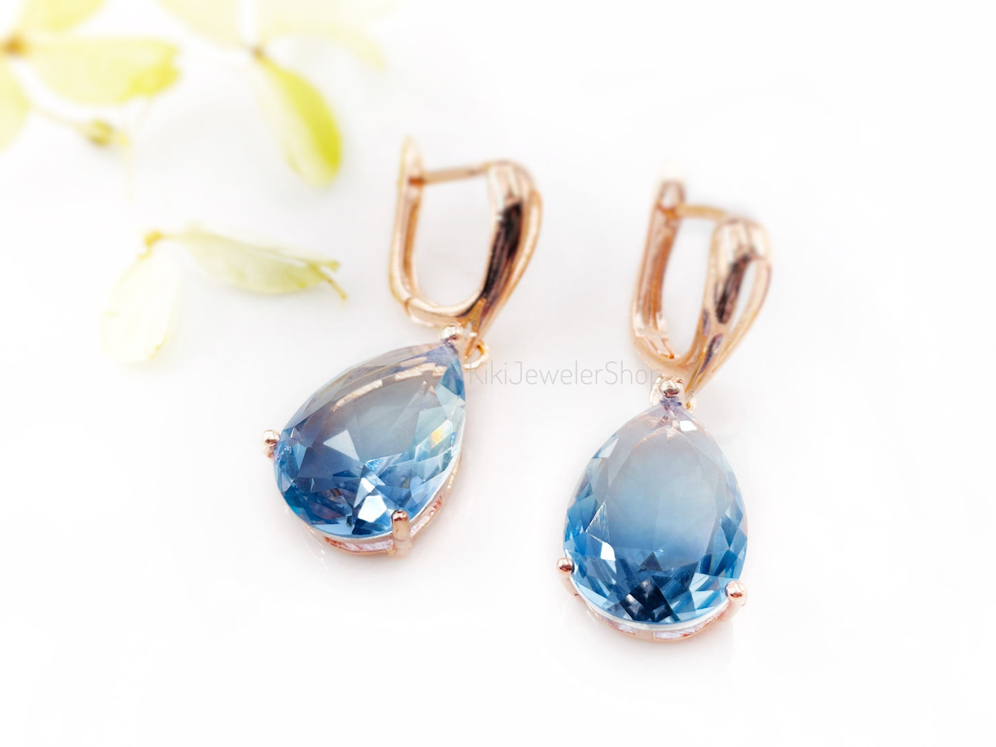 Large bicolor imperial topaz dangles RG
