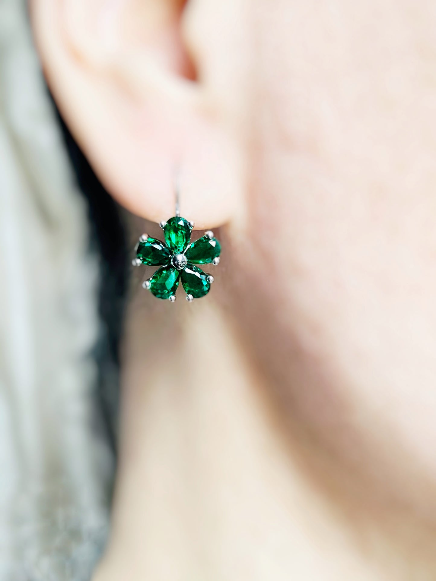 Amethyst flower dangle earrings, amethyst 2pc jewelry set, pink sapphire, rain flower earrings, birthstone earrings, gift for her