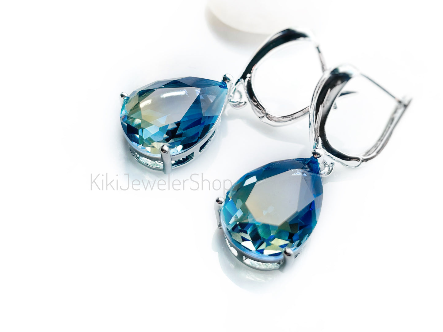 Large bicolor imperial topaz dangles RG