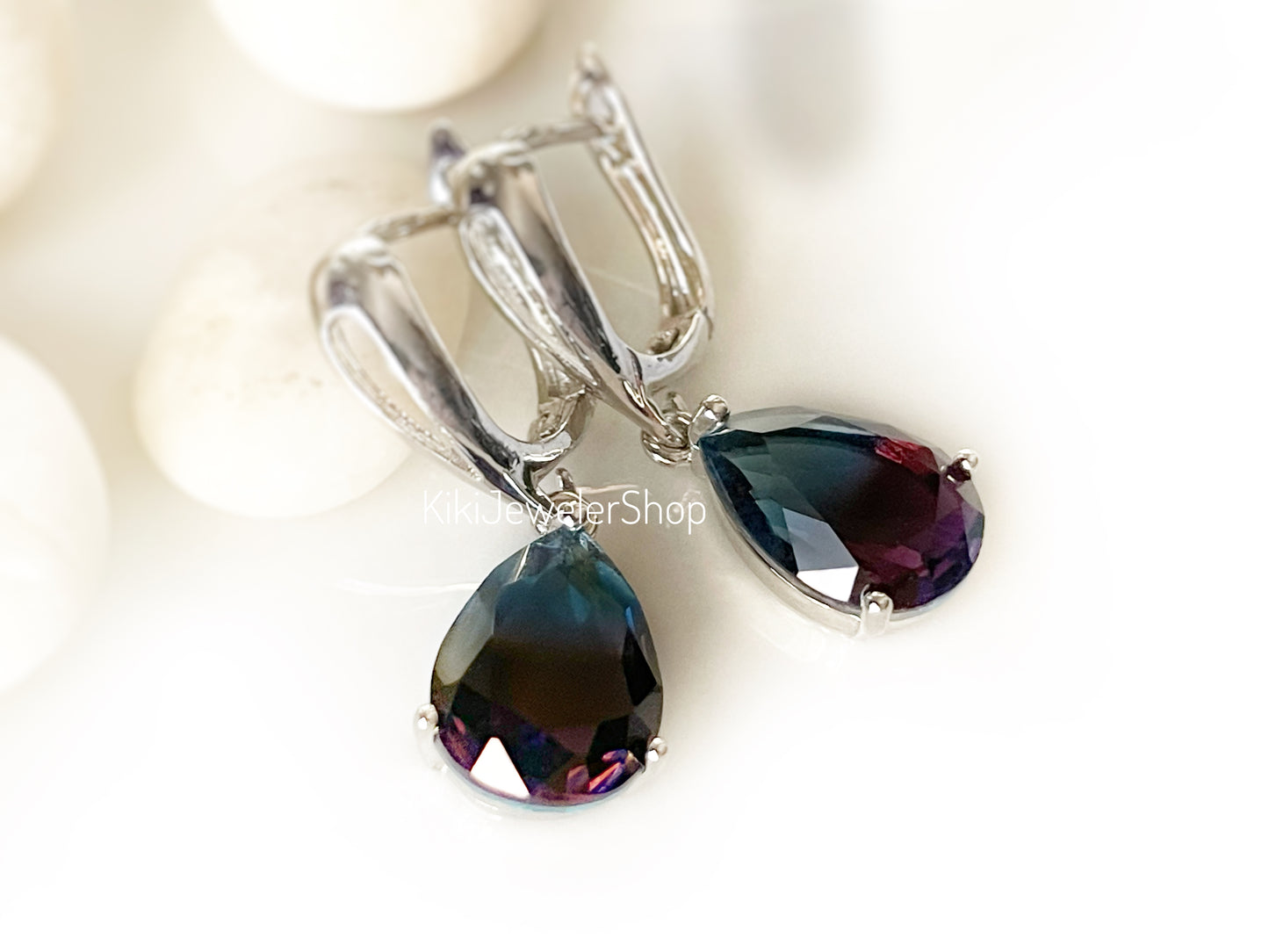 Watermelon tourmaline dangles WG