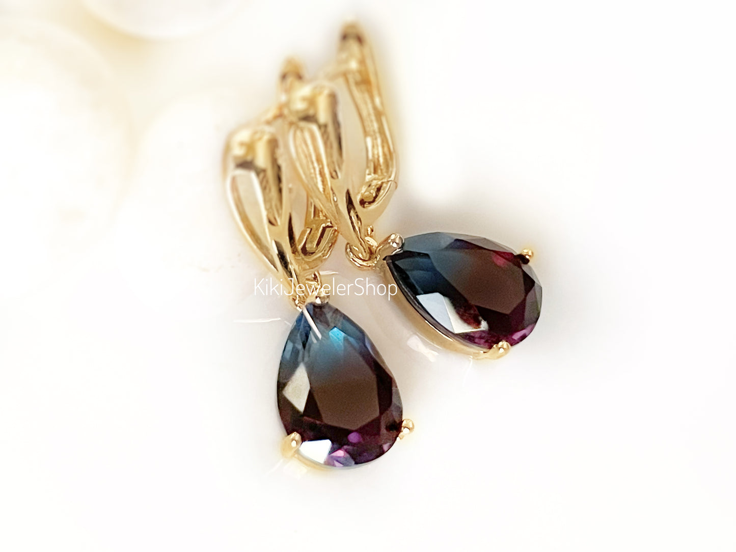 Watermelon tourmaline dangles WG