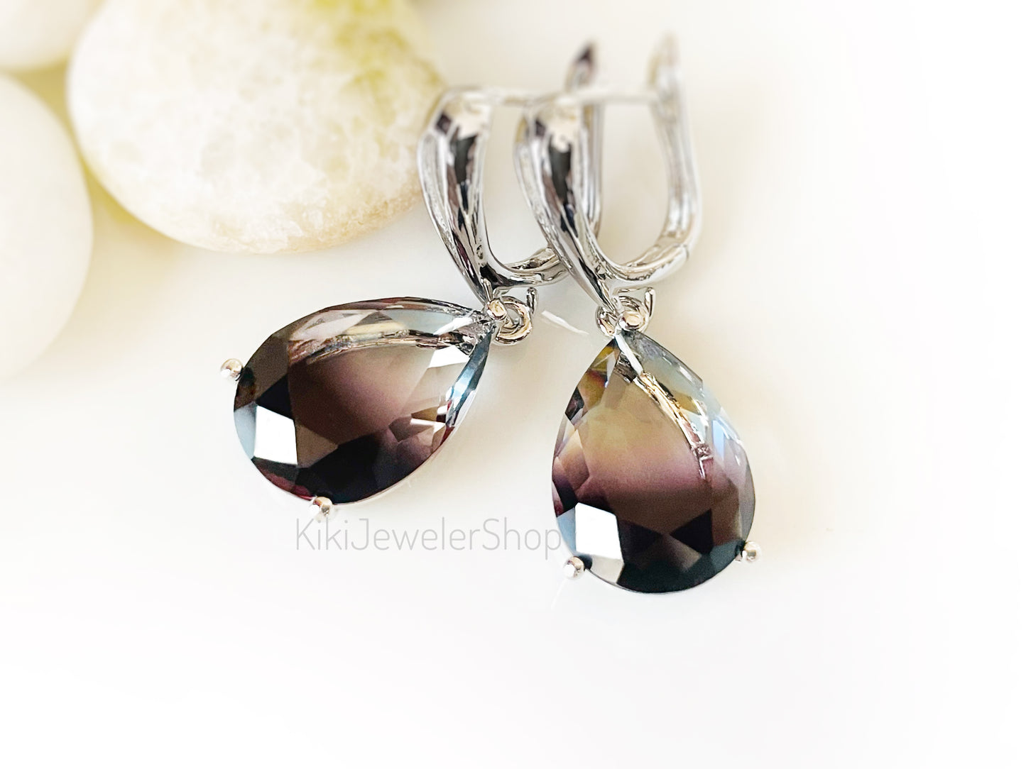 Large bicolor imperial topaz dangles RG