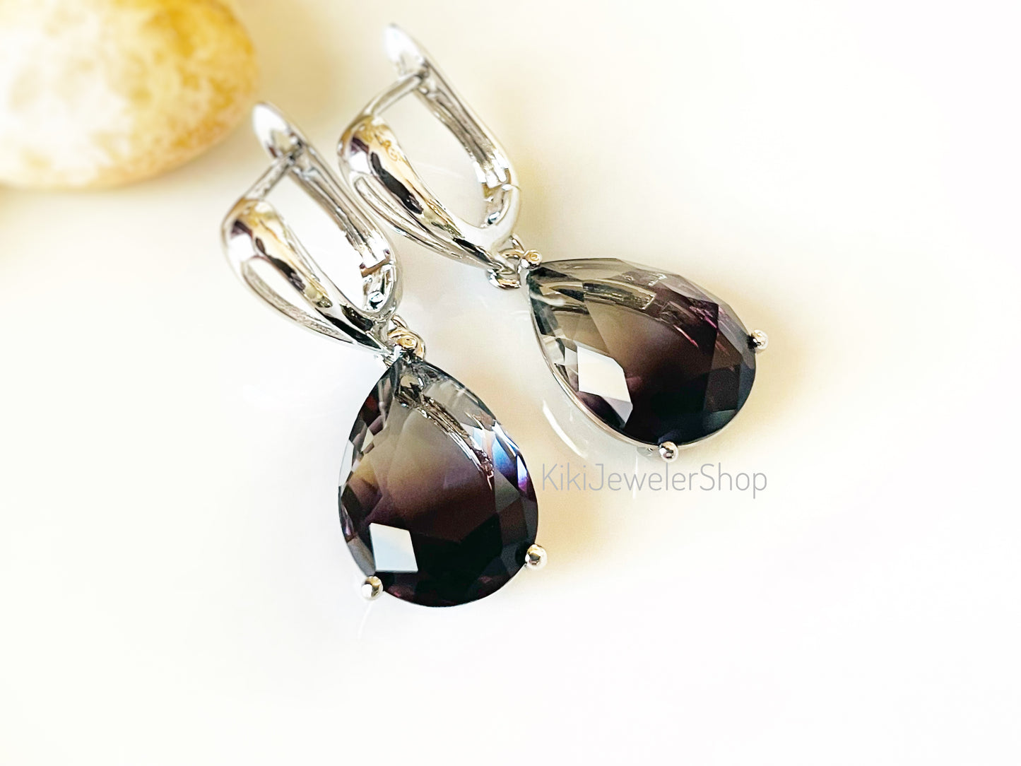 Large bicolor imperial topaz dangles RG