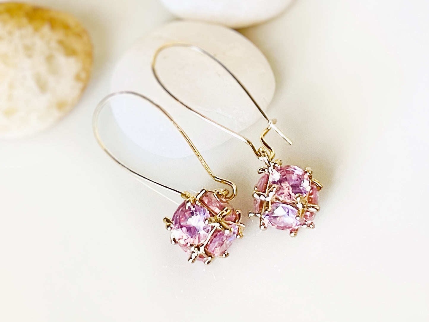 Garnet ball dangle earrings, red garnet drop earrings, January birthstone earrings, gift for mom, gift for her